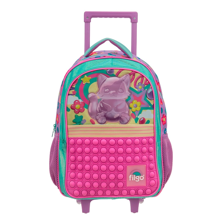 Mochila Escolar Filgo 2026 Starpak 18" Con Carro Pop It Jelly Art.MO26-TST-034